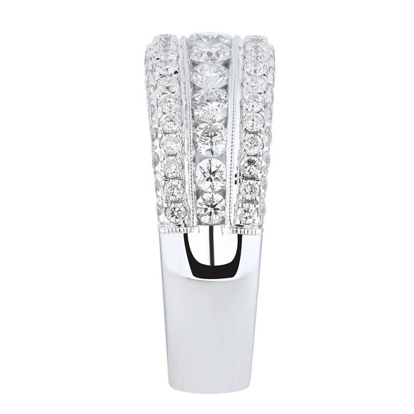 Rachel Koen Pave Diamond Ladies Wedding Band 18K White Gold  Rachel Koen Pave Diamond Ladies Wedding Band 18K White Gold 2.00cttw Size 6.5